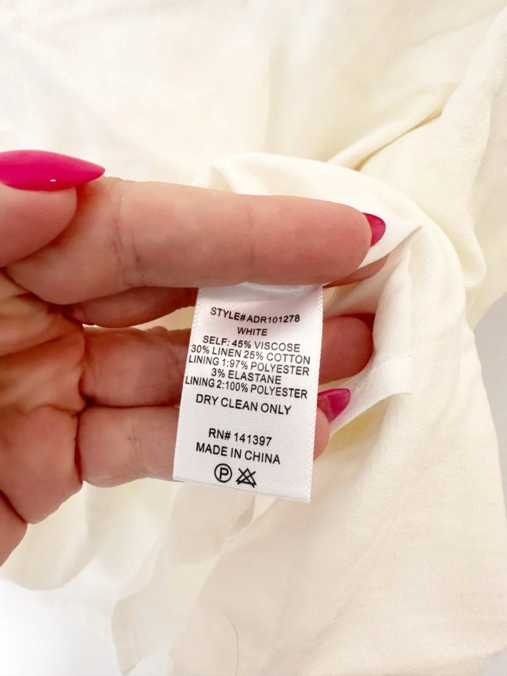 ASTR The LABEL Linen Pleat Front Puff Sleeve Mini Dress White M NWT - Picture 7 of 10